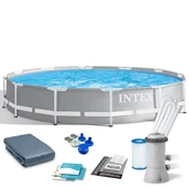 Baseny ogrodowe - Basen stelażowy do ogrodu Intex 366 x 76 cm zestaw 9w1 - miniaturka - grafika 1