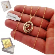 Biżuteria dla dzieci - ZŁOTY NASZYJNIK MATKA BOSKA 18K STAL CHIRURGICZNA - miniaturka - grafika 1