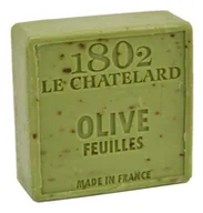 Mydła - Le Chatelard, kwadratowe mydło marsylskie Listki Oliwne, 100 g - miniaturka - grafika 1