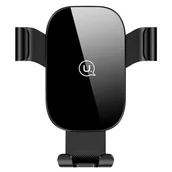 Uchwyty samochodowe do telefonów - Usams Uchwyt do kratki wentylacyjnej Gravity czarny US-ZJ052 - miniaturka - grafika 1