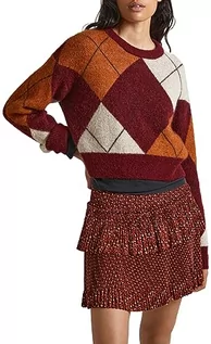 Swetry damskie - Pepe Jeans Sweter damski Eliot, Czerwony (bordowy), XL - grafika 1