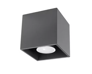 Sollux Lighting Plafon QUAD 1 antracyt - Lampy sufitowe - miniaturka - grafika 1