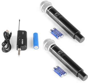 Bezprzewodowy zestaw mikrofonów UHF do ręki WM552 Vonyx one size - Mikrofony komputerowe - miniaturka - grafika 1