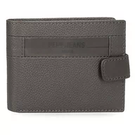 Portfele - Pepe Jeans Checkbox poziomy portfel z zapięciem na kliknięcie, jeden rozmiar, szary, Talla única, poziomy portfel z zamkiem błyskawicznym, Szary, Taille unique, Poziomy portfel z zapięciem na - miniaturka - grafika 1