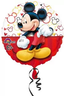 Balon foliowy Myszka Mickey - 43 cm - 1 szt. - Urodziny dziecka - miniaturka - grafika 1