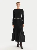 Sukienki - Fracomina Sukienka dzianinowa FS25WD2003W411F9 Czarny Slim Fit - miniaturka - grafika 1