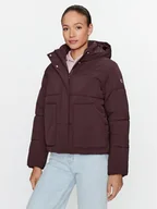 Kurtki damskie - Champion Kurtka przejściowa Hooded Jacket 116921 Brązowy Custom Fit - miniaturka - grafika 1