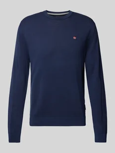Sweter z dzianiny z wyhaftowanym logo model ‘DROZ’ - Swetry męskie - miniaturka - grafika 1