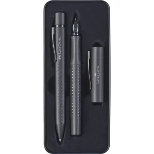 Zestaw prezentowy Grip 2011 czarny metal opak - Faber Castell - Pióra wieczne - miniaturka - grafika 1