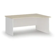 Biurka - Biurko narożne PRIMO WHITE, 1600 x 1200 mm, prawe, biały/dąb naturalny - miniaturka - grafika 1
