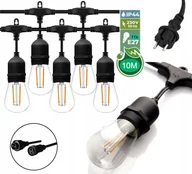Lampy ogrodowe - Girlanda ogrodowa łańcuch 10m E27 11 Żarówki Led - miniaturka - grafika 1
