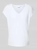 Koszulki i topy damskie - T-shirt z dekoltem w serek model ‘modala’ - miniaturka - grafika 1