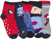 Skarpetki dla dzieci - ABS Antypoślizgowe Skarpetki Dziecięce Bawełniane SPIDER MAN 5-PAR 19-22 - miniaturka - grafika 1
