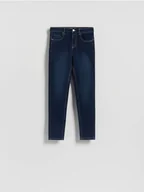 Spodnie damskie - Reserved - Jeansy slim fit push up - granatowy - miniaturka - grafika 1
