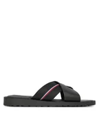 Klapki i japonki męskie - Tommy Hilfiger Klapki FM0FM05415 Czarny - miniaturka - grafika 1