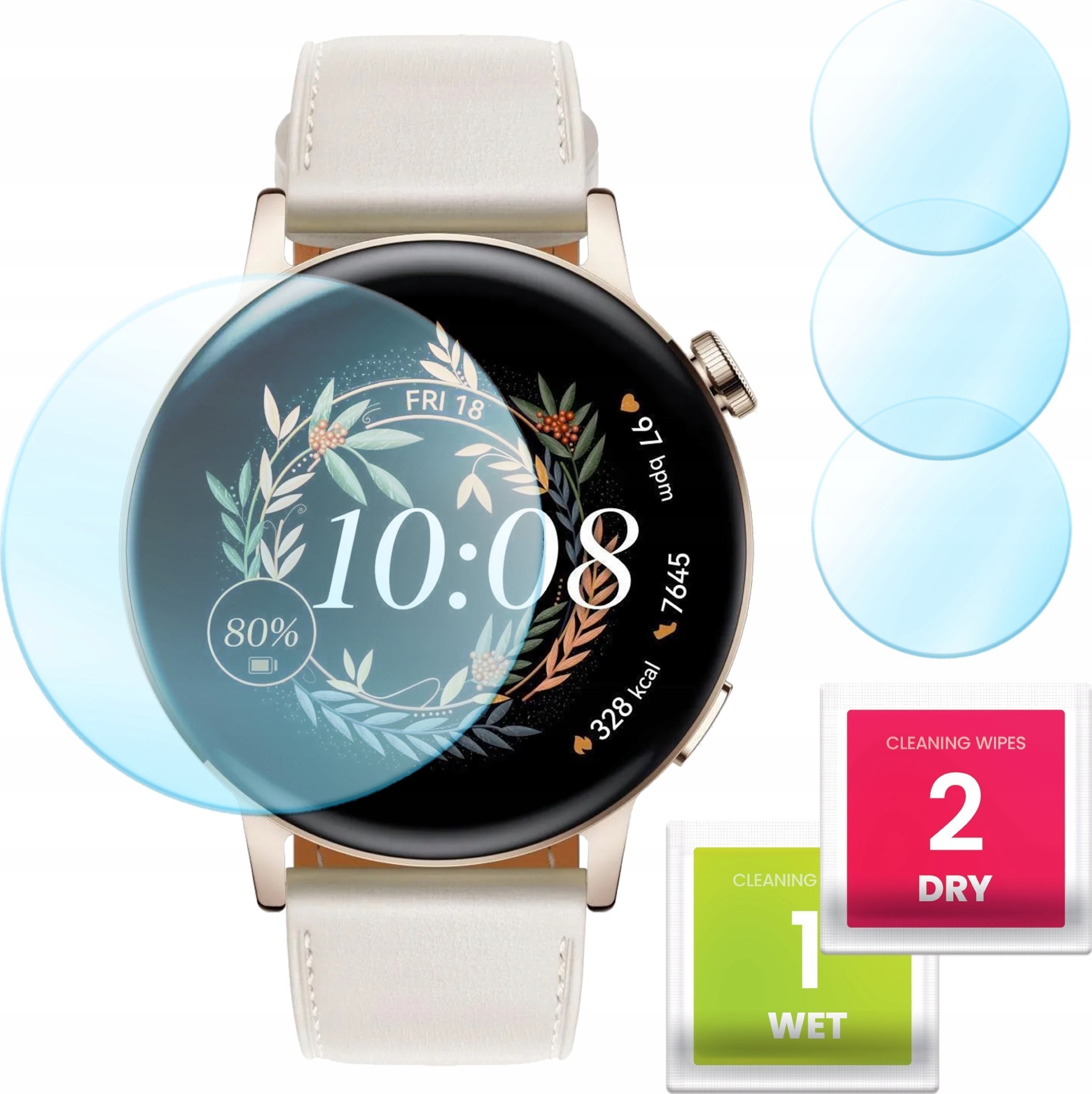 Hello Case 3-PAK Szkło Hybrydowe do Huawei Watch GT 3 42 mm Szkiełko, Ochronne