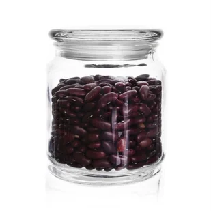 Pojemnik Szklany Słoik Kwadratowy na Żywność Produkty Sypkie Kawę 0,58L - Pojemniki kuchenne - miniaturka - grafika 1