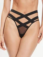 Majtki damskie - Bluebella Stringi Emilia 40247 Czarny - miniaturka - grafika 1