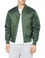 Kurtki męskie - Urban Classics Męska kurtka Basic Bomber Jacket kurtka bomberka, kurtka lotnicza z naszytą kieszenią i zamkiem błyskawicznym na ramieniu, w wielu kolorach, rozmiary S-5XL - miniaturka - grafika 1
