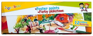 GIMBOO Farby plakatowe 12x20ml mix kolorów 7101BTS17-99 - Przybory szkolne - miniaturka - grafika 1