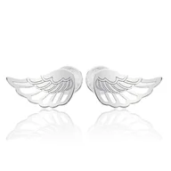 Kolczyki - Kolczyki skrzydła sztyft srebrne - miniaturka - grafika 1