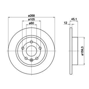 Tarcza hamulcowa HELLA PAGID 8DD 355 116-581 - Tarcze hamulcowe - miniaturka - grafika 1