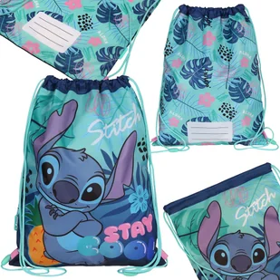 DISNEY Stitch Kolorowy, dziecięcy worek na buty NA WF, worek szkolny na ramię dla dzieci Workoplecak 31x42 cm - Torby szkolne - miniaturka - grafika 1