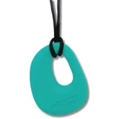 Gryzaki dla dzieci - Jellystone Designs, Wisiorek silikonowy/Gryzak, Kamyk, Turkusowy - miniaturka - grafika 1