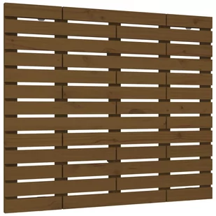 Wezgłowie łóżka, miodowy brąz, 106x3x91,5 cm, drewno sosnowe Lumarko - Inne meble do sypialni - miniaturka - grafika 3