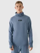 Pozostała odzież narciarska - Męska bluza termiczna drapana 4F 4FWAW24UBRUM080-32S Granatowy XL - miniaturka - grafika 1