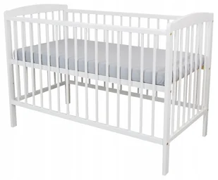 Białe łóżeczko dziecięce Andrzej 120x60 materac kokos-gryka - Łóżeczka i kojce - miniaturka - grafika 1