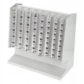 Sejfy i kasy pancerne - SORTOWNIK MONET SKARBONKA EURO 21 x 19,5 x 10 cm JASNOSZARA - miniaturka - grafika 1