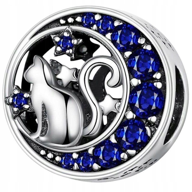 Charms do Pandora Zawieszka Charms Księżycowy Kot Charmsy Trusky