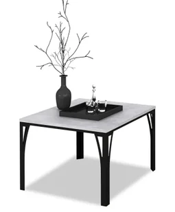 Industrialny stolik kawowy czarny + beton R6-P82 - Ławy i stoliki kawowe Industrialny stolik kawowy czarny + beton R6-P82 - Ławy i stoliki kawowe - miniaturka - grafika 1