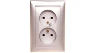 Gniazdka elektryczne - Legrand Valena GNIAZDO 2X2P+Z z przesłoną 770277 - miniaturka - grafika 1