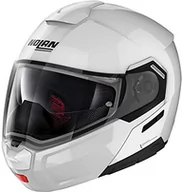 Kaski motocyklowe - Nolan N90-3 Classic N-Com kask szczękowy biały metalik L (60) - miniaturka - grafika 1