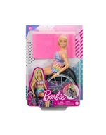 Lalki dla dziewczynek - Barbie Fashonistas Lalka na wózku Strój w kratkę HJT13 MATTEL - miniaturka - grafika 1