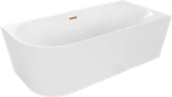 Wanny - Mexen Mia wanna wolnostojąca narożna prawa 150 x 75 cm, biała, przelew miedź szczotkowana - 52691507500P-65 - miniaturka - grafika 1