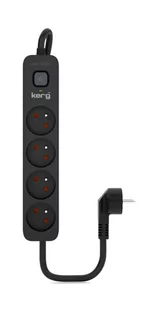 Urządz. zas.-zabezpiecz. KERG z wyłącznikiem-4 gniazda-czarny-1,5m-16A-H05VV-F-3x1,5mm2 - Przewody elektryczne - miniaturka - grafika 2