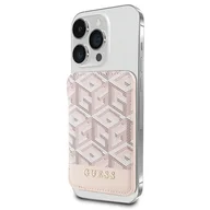 Plecaki - Guess Wallet Card Slot GUWMSHGCFSEP MagSafe GCube stripe różowy/pink - miniaturka - grafika 1