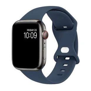 opaska pasek bransoleta SMOOTHBAND APPLE Watch 1/2/3/4/5/6/7/8/9/10/SE 38/40/41/42mm granatowa - Akcesoria do smartwatchy - miniaturka - grafika 1