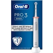 Szczoteczki elektryczne - Oral-B Pro 3 3000 White – 2 główki szczoteczki – okrągła główka – 3 tryby szczotkowania - miniaturka - grafika 1