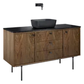 Szafki łazienkowe - ELITA LEGACY 140 3S 2D ORZECH AMERYKAŃSKI FORNIR PDW SZAFKA PODUMYWALKOWA 168916 - miniaturka - grafika 1