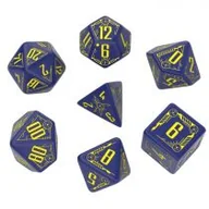 Akcesoria do gier planszowych - Q-Workshop Komplet kości RPG Galaktyczne - granatowo-żółty 5907699493418 - miniaturka - grafika 1