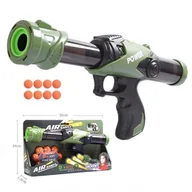 Zabawki militarne - NA KULKI PIANKOWE  PISTOLET WYRZUTNIA AUTOMATYCZNA 9 EL. - miniaturka - grafika 1