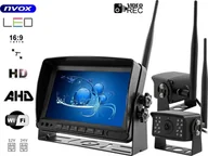 Wideorejestratory - Wideorejestrator Nvox Monitor rejestrator samochodowy lcd 7cali ahd z obsługą 2 bezprzewodowych kamer 12v 24v - miniaturka - grafika 1