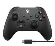 Kontrolery do Xbox - MICROSOFT Xbox Series Controller Black +  kabel USB-C (1V8-00002) - miniaturka - grafika 1