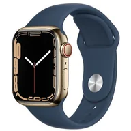 Smartwatch - Apple Watch 7 GPS + Cellular 41mm LTE Niebieski - miniaturka - grafika 1