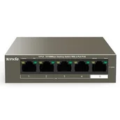 Switche - Switch TENDA TEF1105P-4-63W Fast Ethernet, 5 portów, Funkcja PoE - miniaturka - grafika 1