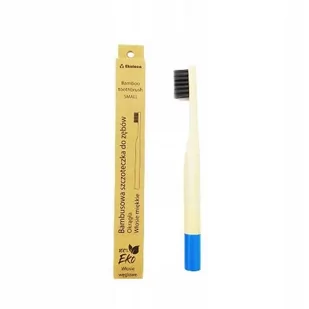EKOLOCO, Mała bambusowa szczoteczka do zębów z miękkim włosiem, Niebieski - Szczoteczki do zębów - miniaturka - grafika 1